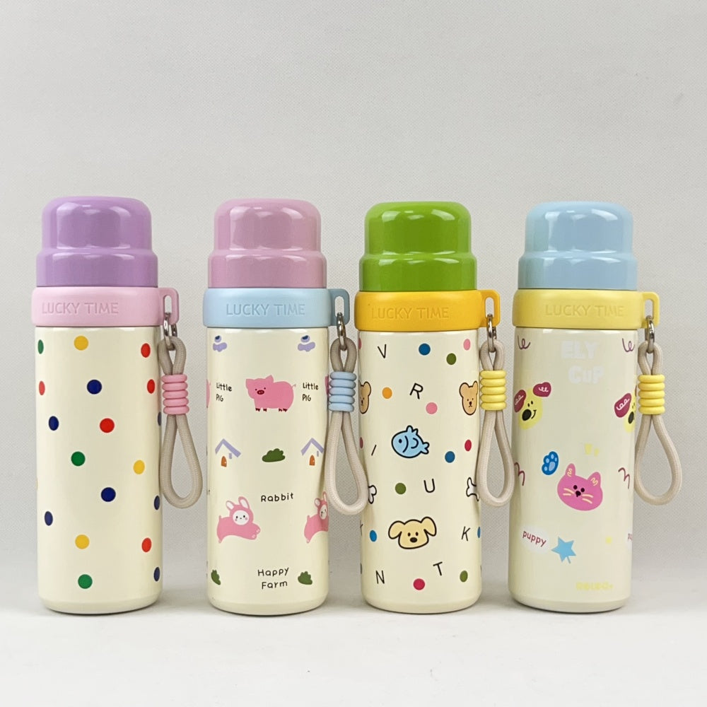 Termo Infantil 500ml – Conejito y Cerdito con Correa